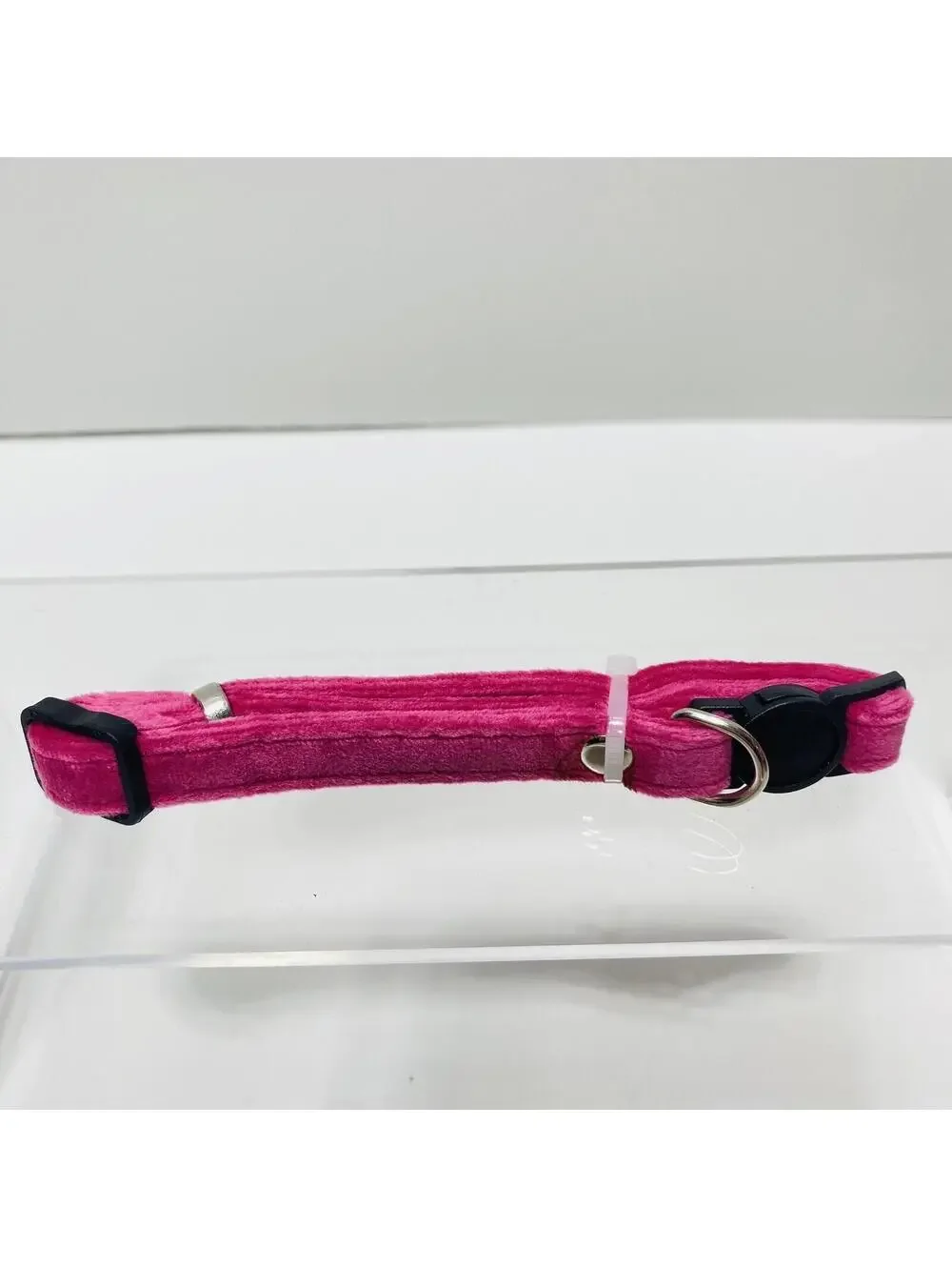 Small New Breakaway Puppy Collar - Adjustable Size and Super Soft Velvet Pink